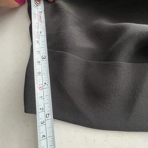 Kate Spade Black Silk Drawstring Utility Romper Sz 6 Chest Pockets Short Sleeves - Picture 16 of 16